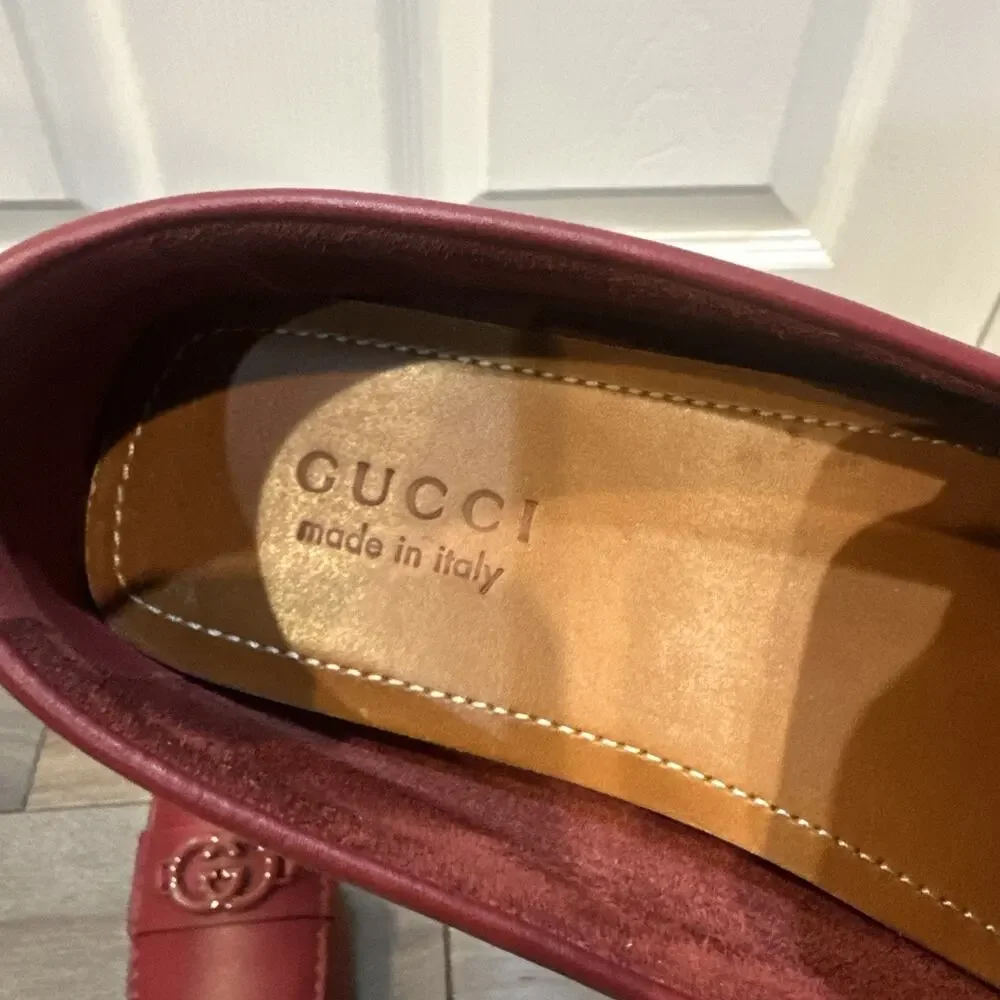 AUTHENTIC GUCCI INTERLOCKING G MOCCASINS LOAFERS 692379 GG 10 (fits USA sz 11)